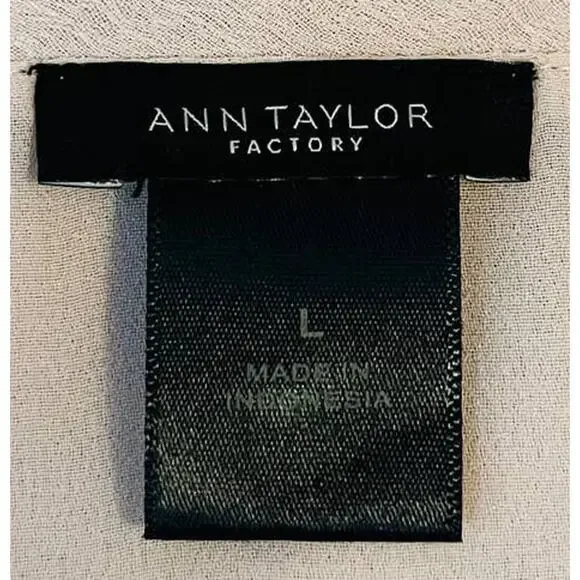 Ann Taylor Pink Sheer Blouse Top Cinch Sleeve Large - Picture 6 of 7